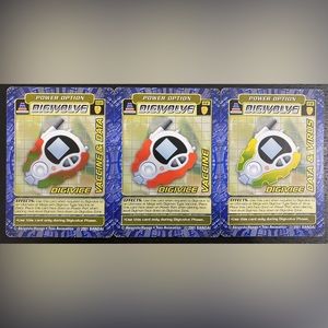 Digivice Data&Virus, Digivice Vaccine, and Digivice Vaccine&Data Digimon Cards